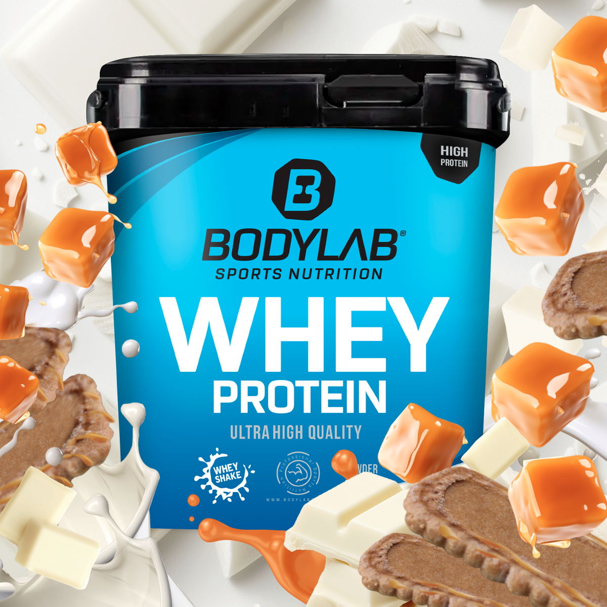 Whey Protein (1000g) Chunky White chocolate caramel cookie (Lotus cookie)