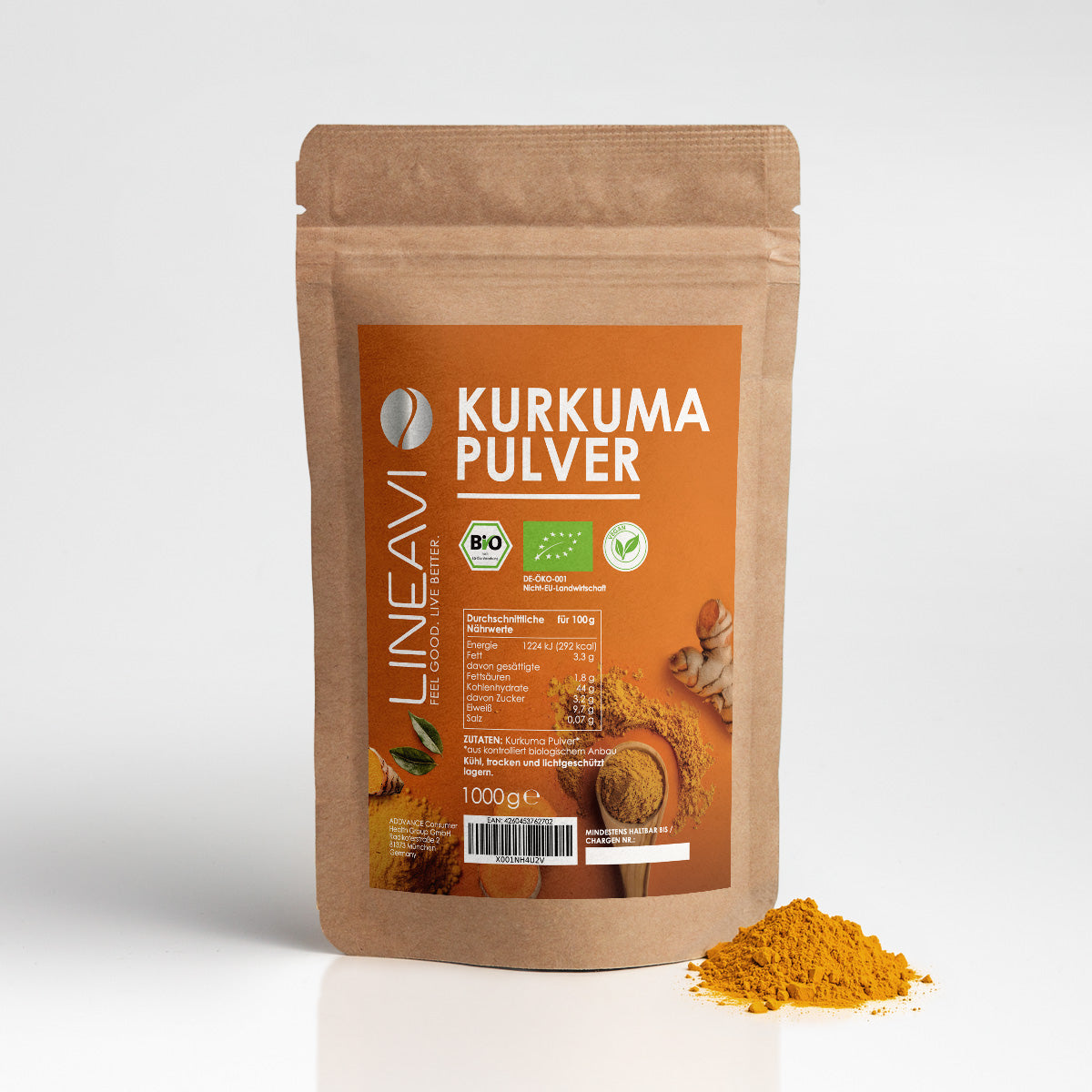 Bio Kurkumapulver (1000g)