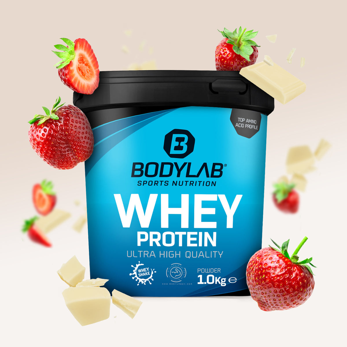 Whey Protein (1000g) Chunky Strawberry + white chocolate