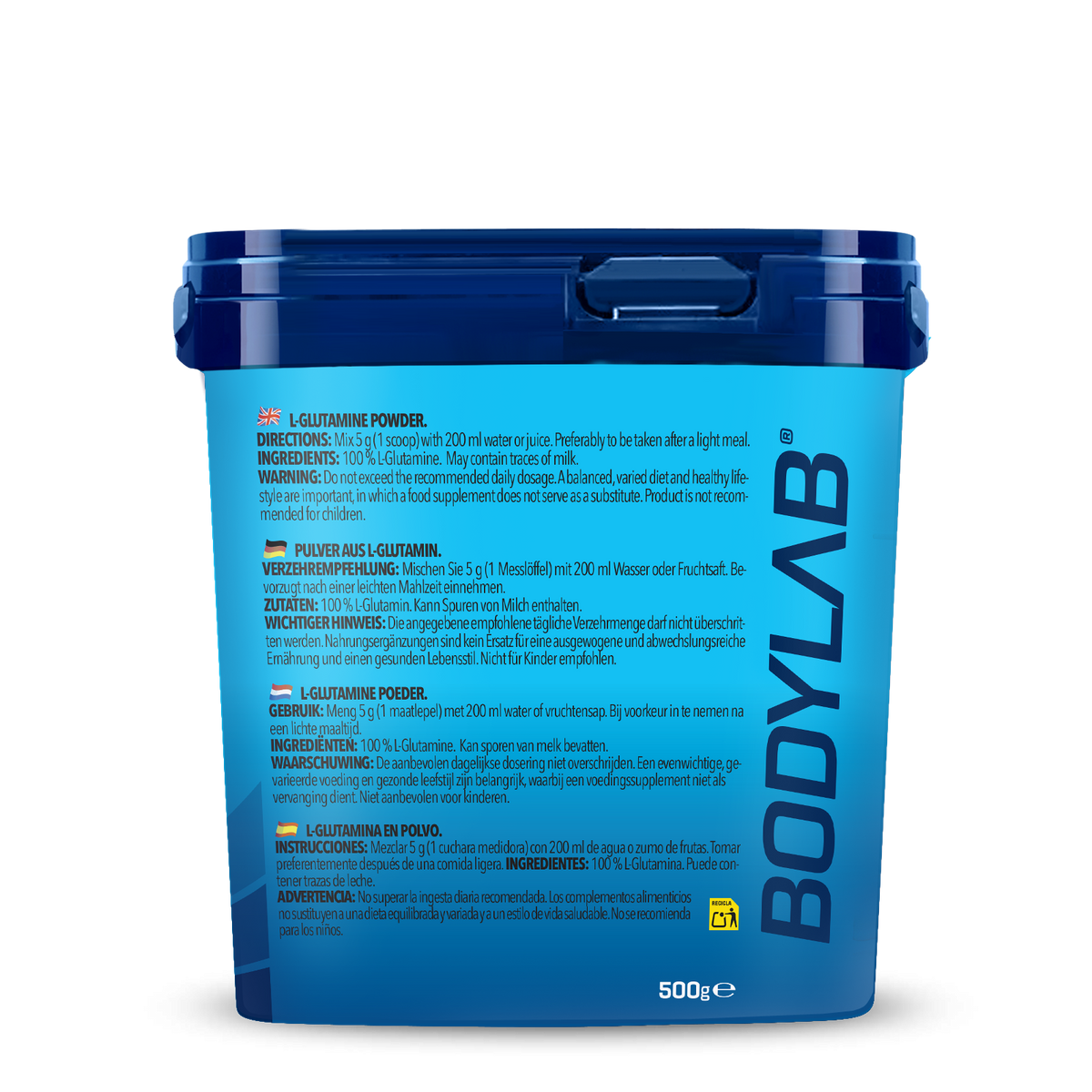 3 x Bodylab24 Glutamin Powder (je 500g)