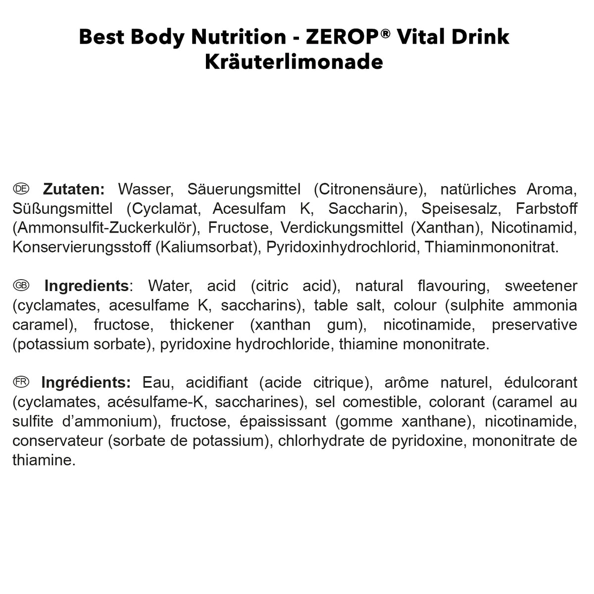 Vital Drink Zerop (1000ml) Herbal Lemonade