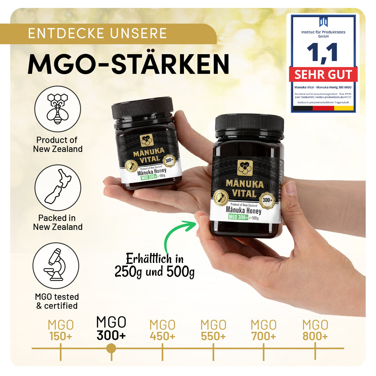Manuka Vital Honig MGO 300+ (500g)