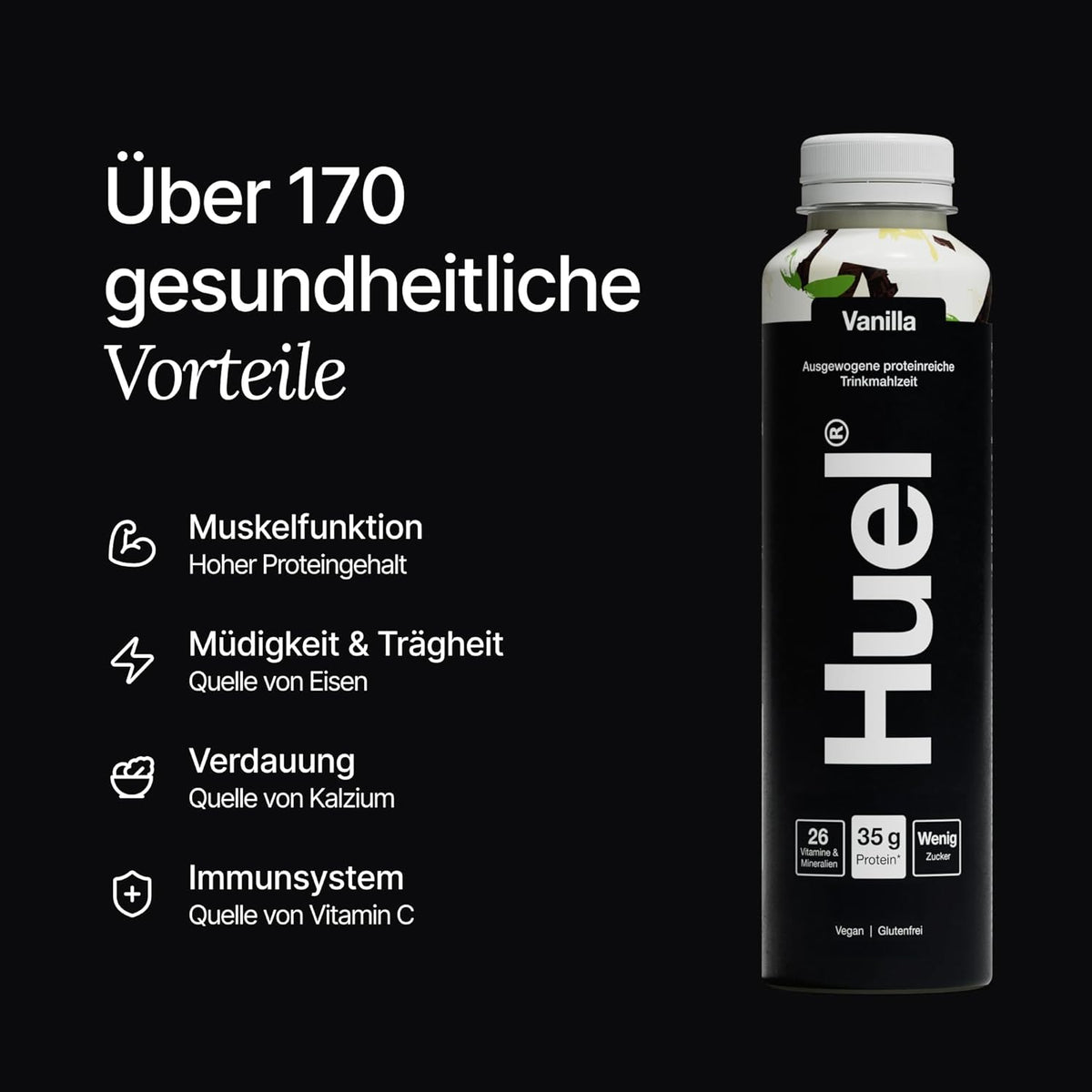 Huel Black Edition Trinkmahlzeit (8x500ml) Vanilla