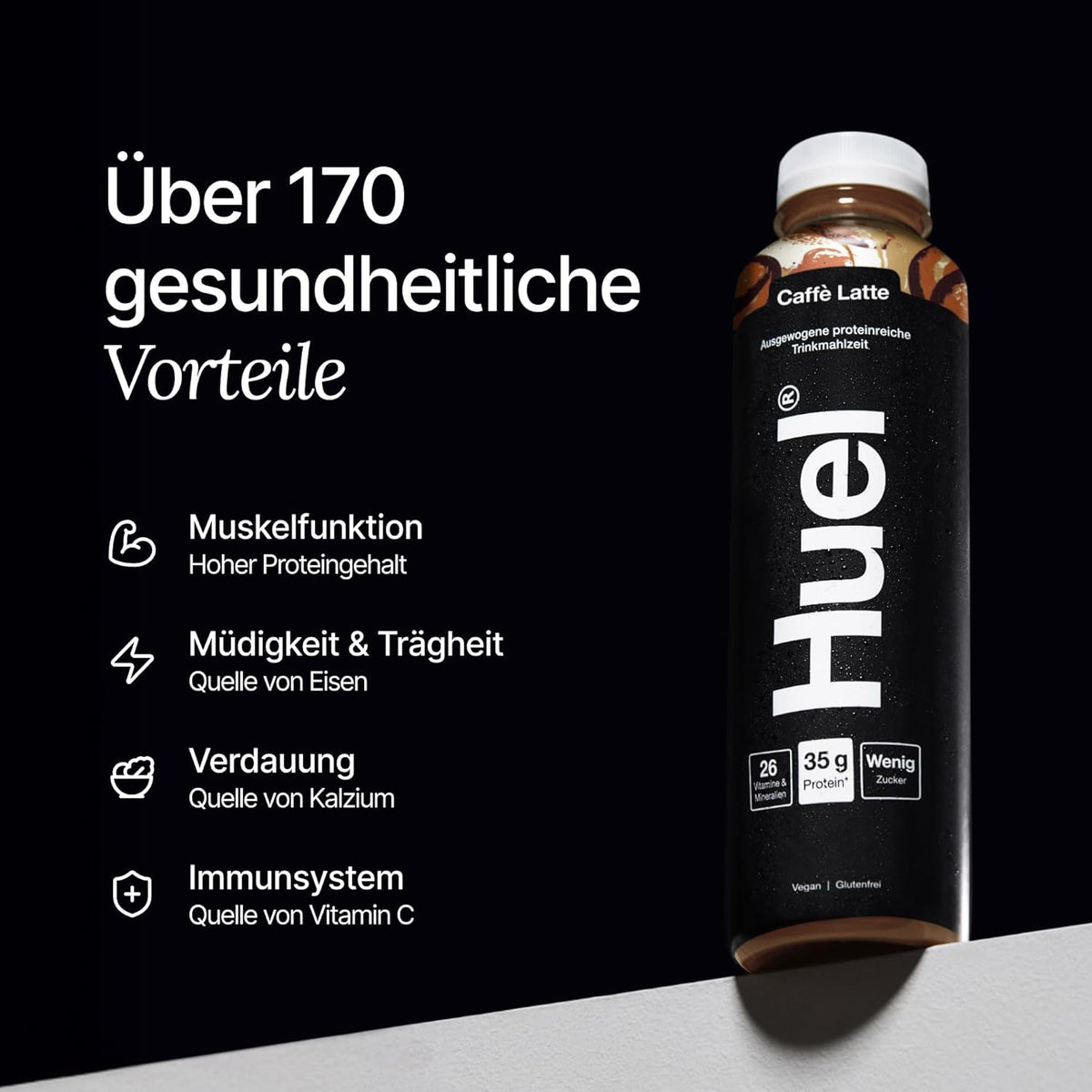 Huel Black Edition Trinkmahlzeit (8x500ml) Caffè Latte