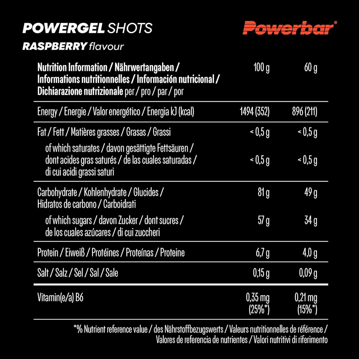 Powergel Shots (24x60g) Raspberry