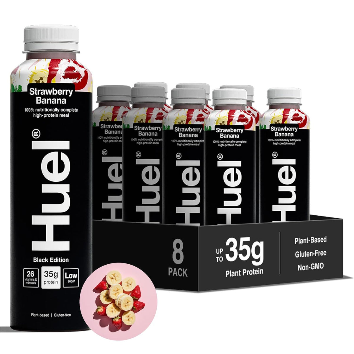 Huel Black Edition Trinkmahlzeit (8x500ml) Strawberry Banana