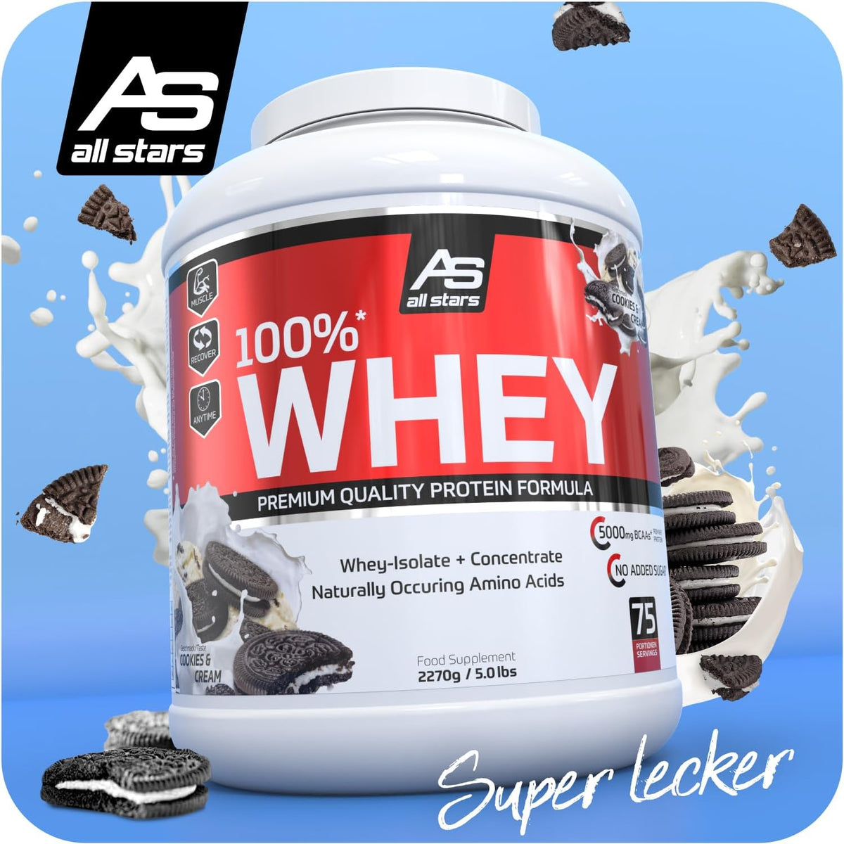 100% Whey Premium (2270g) Cookies & Cream