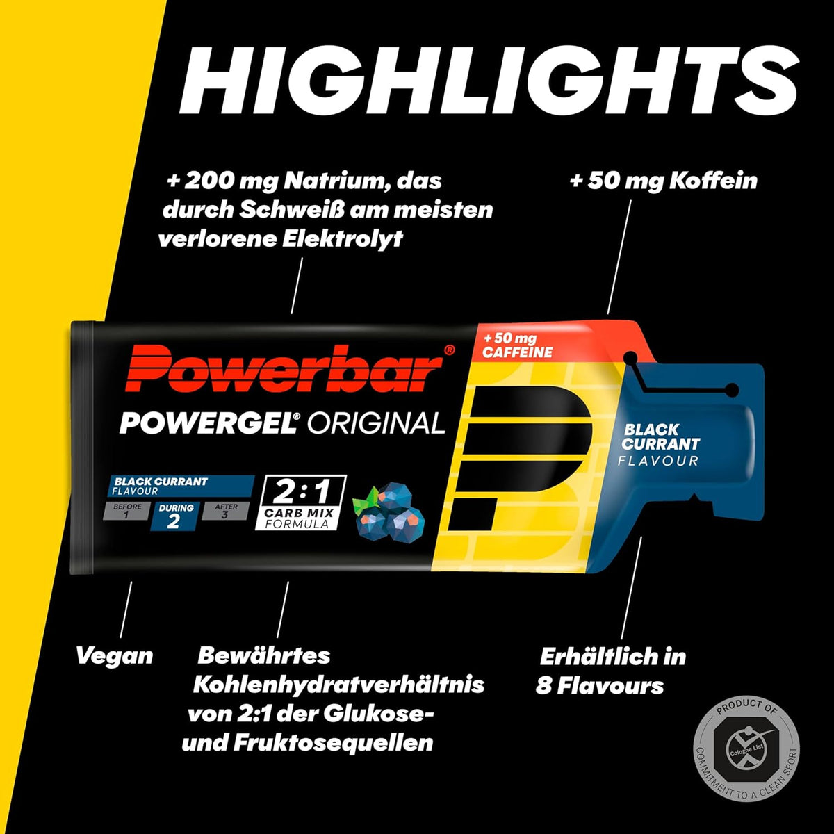 PowerGel Original (41g) Black Currant mit Koffein