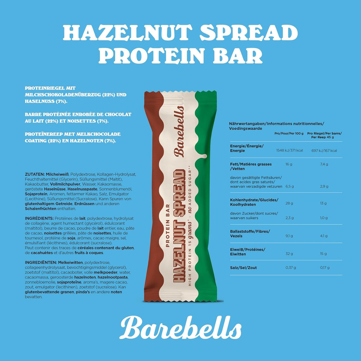 Protein Bar Spread (45g) Hazelnut Spread