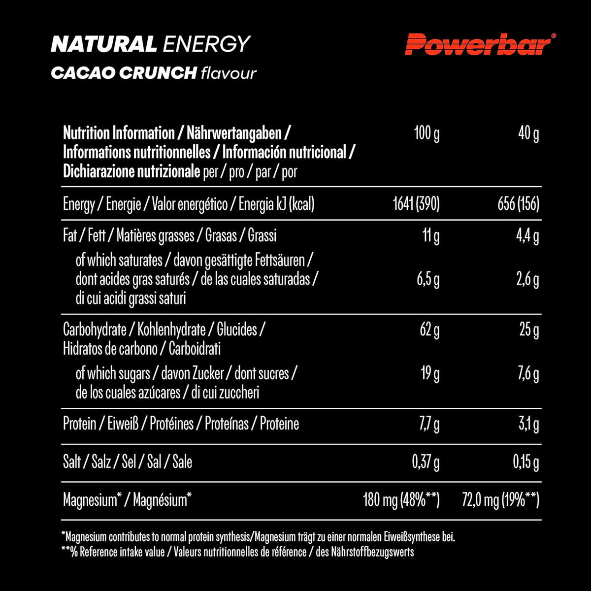 Natural Energy Cereal Bar (18x40g) Cacao-Crunch
