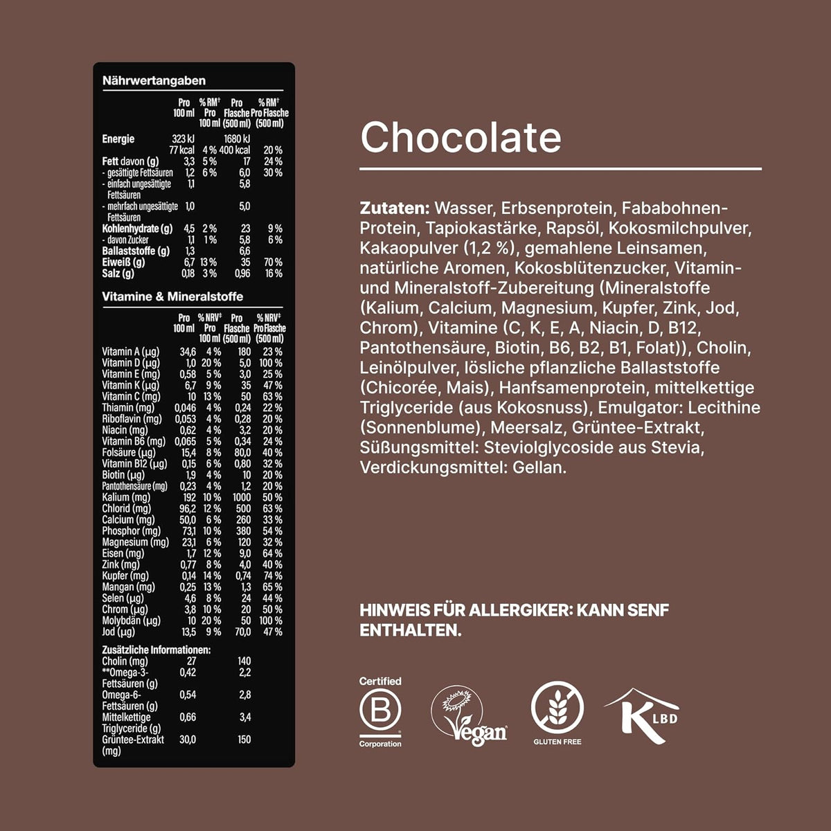 Huel Black Edition Trinkmahlzeit (8x500ml) Chocolate