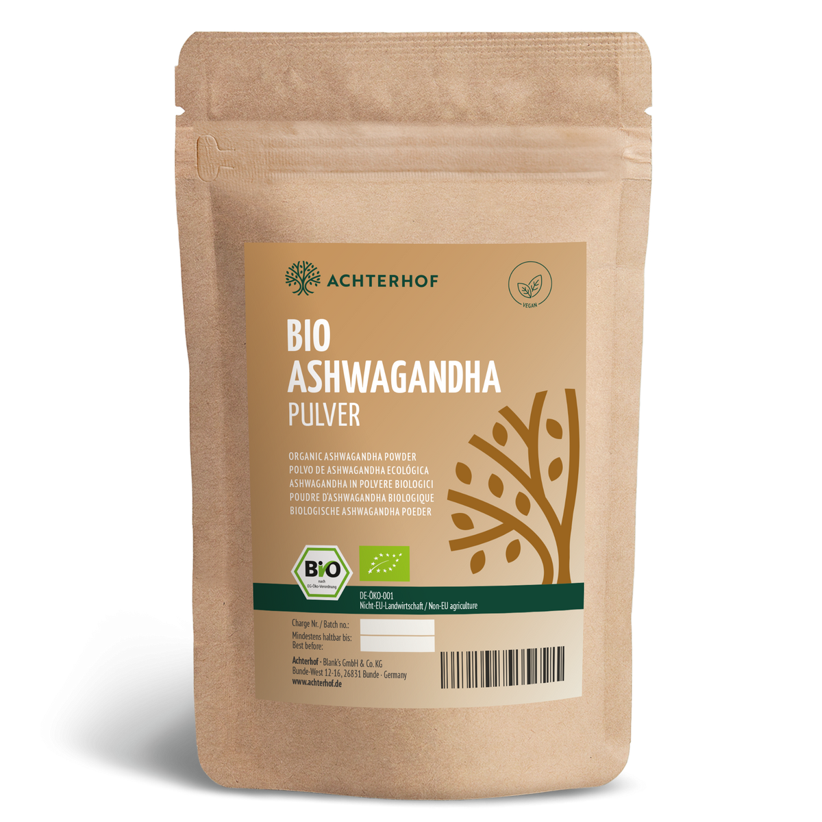 Ashwagandha Pulver Bio (250g)