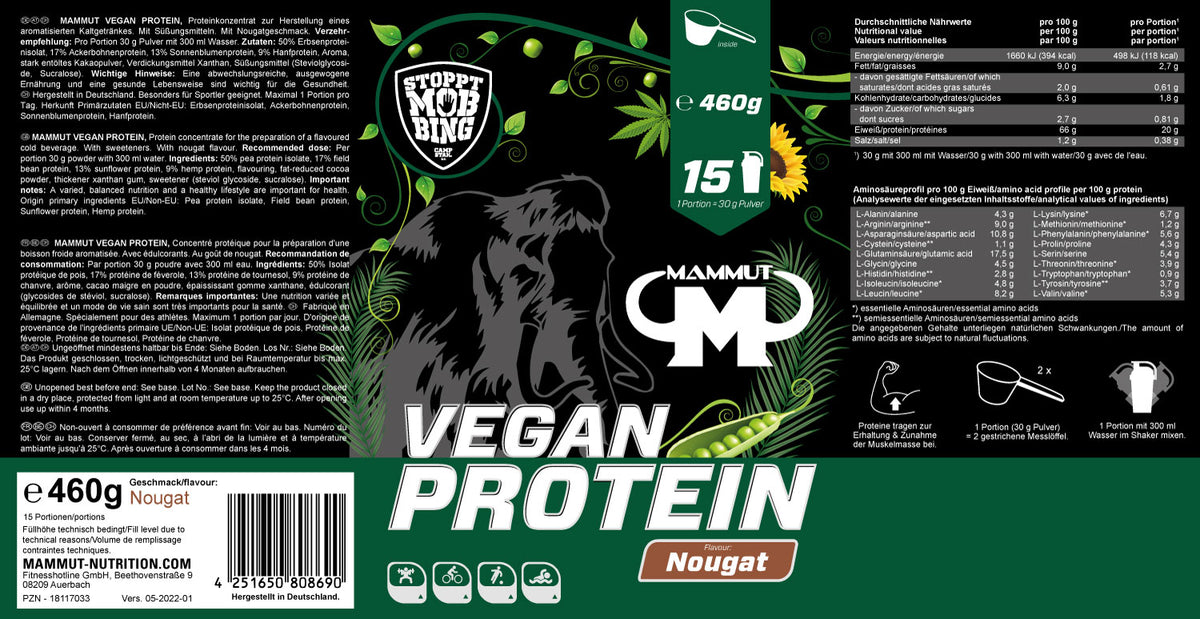 Vegan Protein (460g) Nougat
