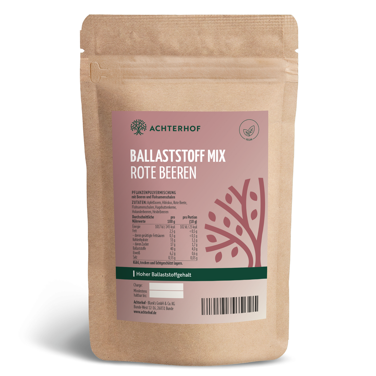Ballaststoff Drink rote Beeren (100g)