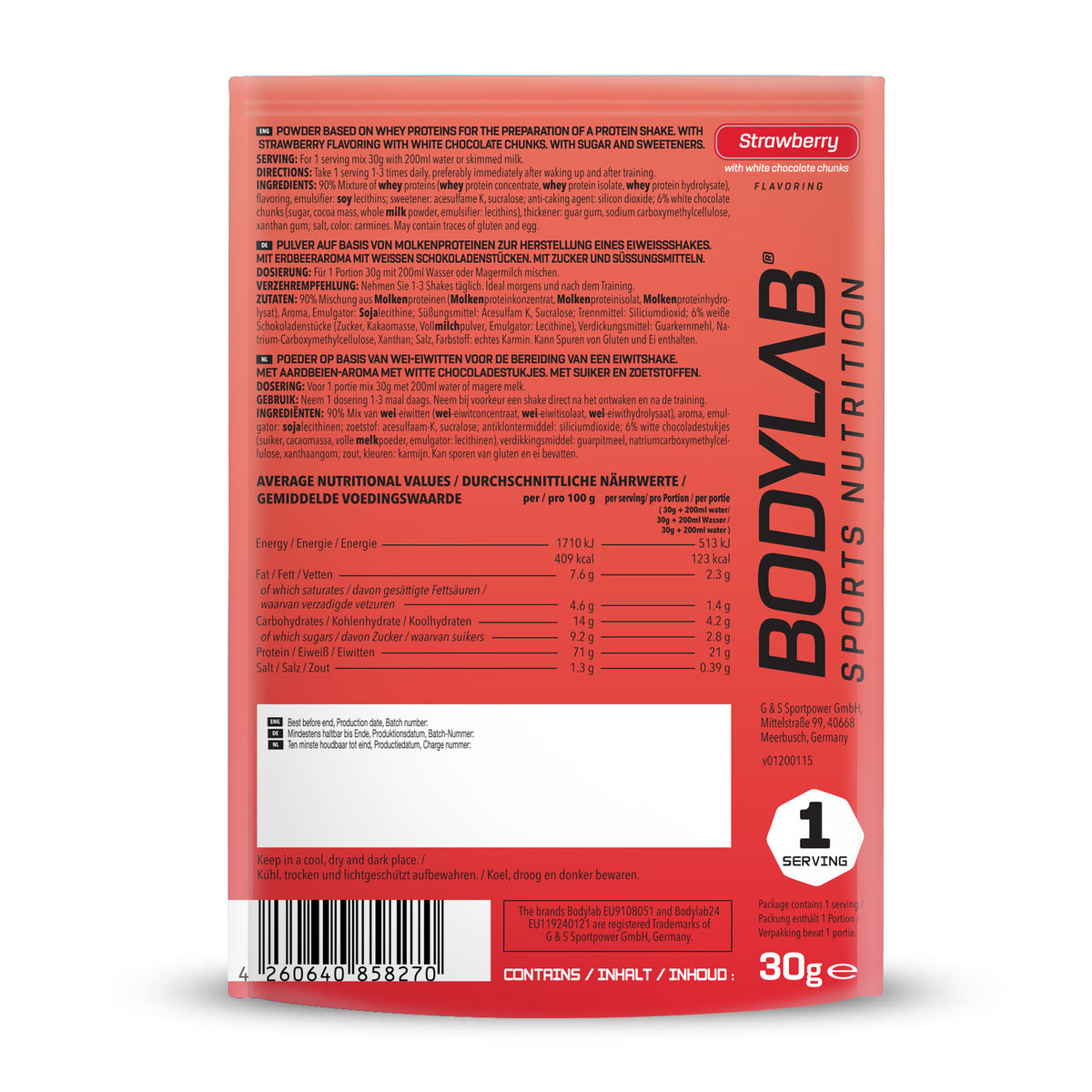 Whey Protein Probe (30g) Strawberry White Chocolate