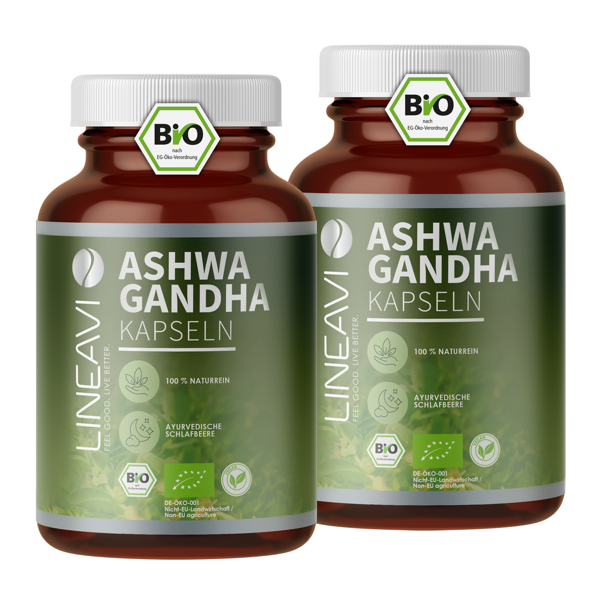Doppelpack: Bio Ashwagandha Kapseln (2x150 Kapseln)