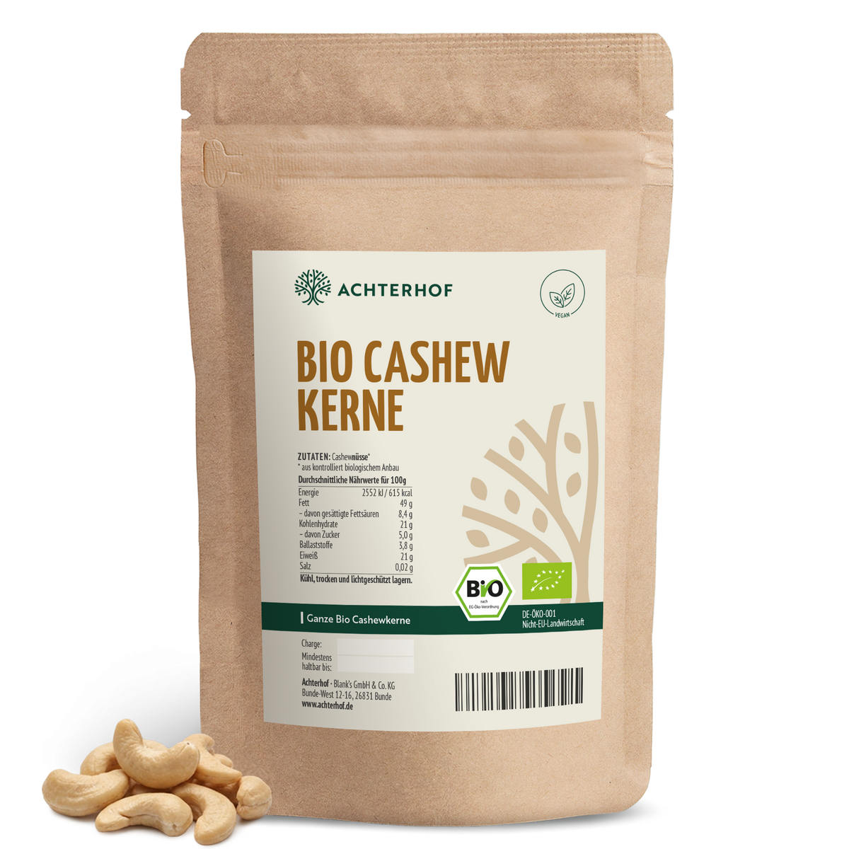 Bio Cashewkerne ganz (1000g)