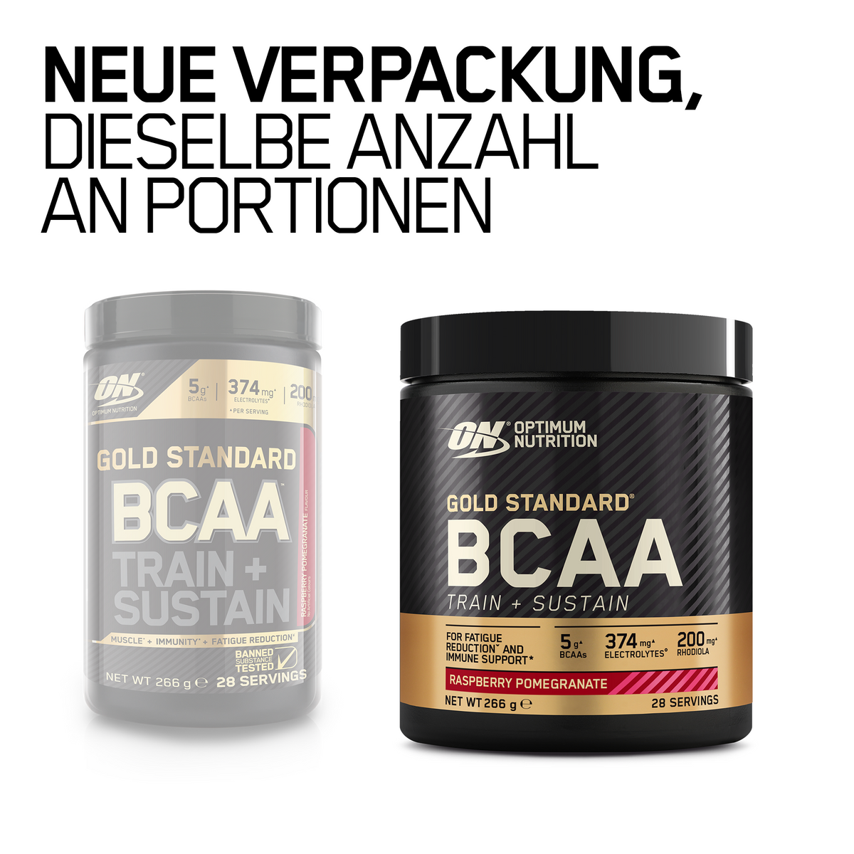 Gold Standard BCAA Train&Sustain (266g) Himbeer-Granatapfel