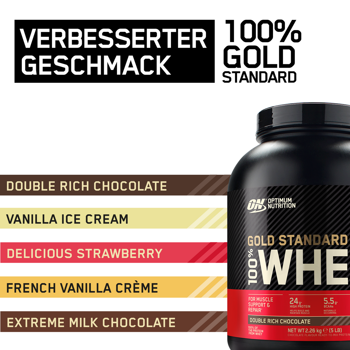 100% Whey Gold Standard (4530g) Double Rich Chocolate