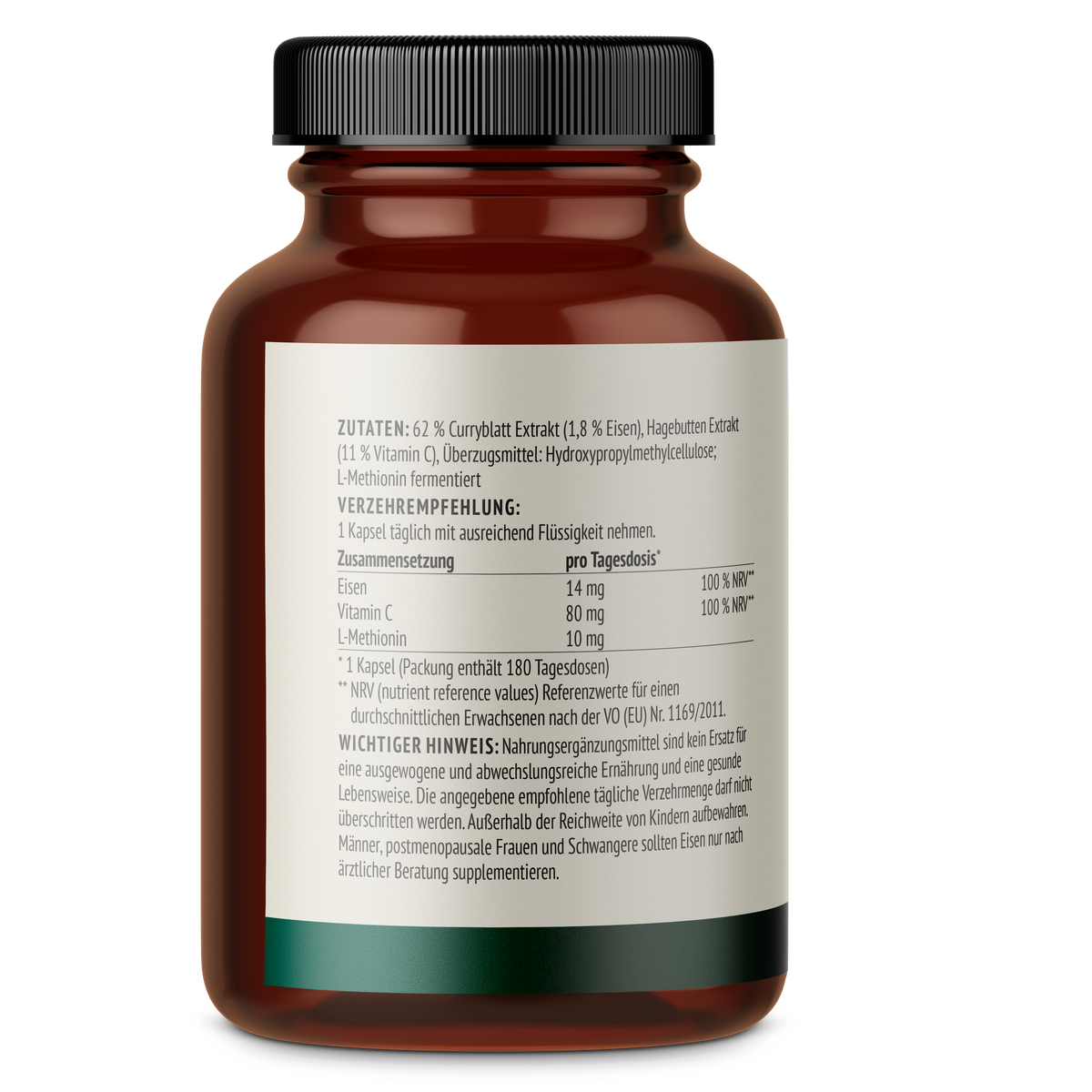 Eisen + Vitamin C (180 Kapseln)
