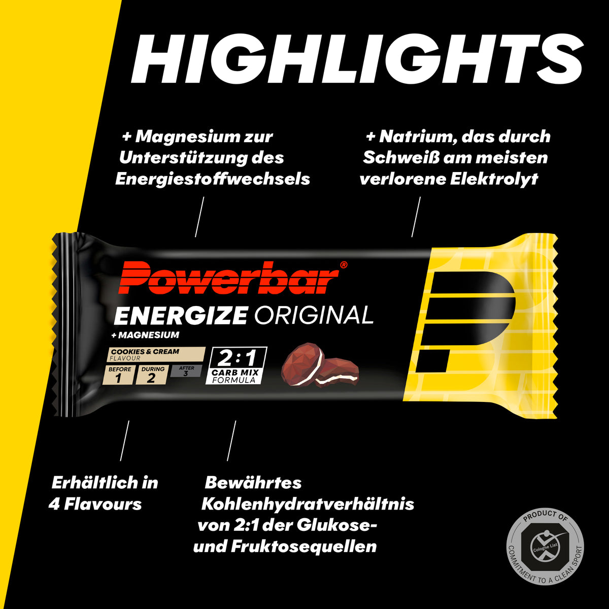 Energize Original Bar (15x55g) Cookies & Cream