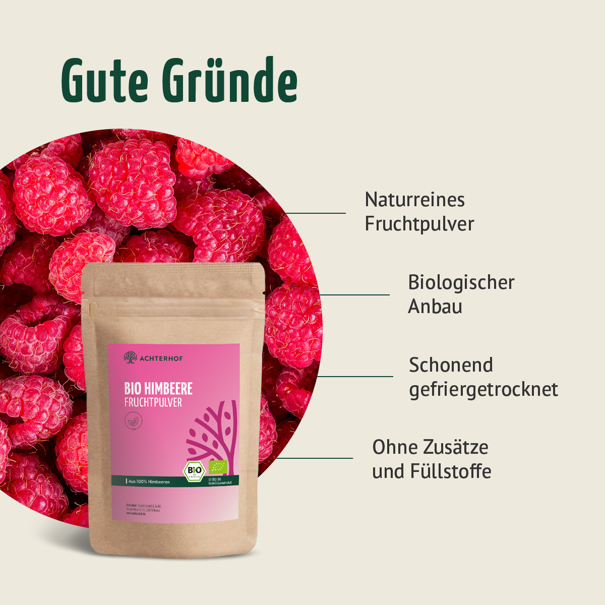Bio Himbeere Fruchtpulver (250g)