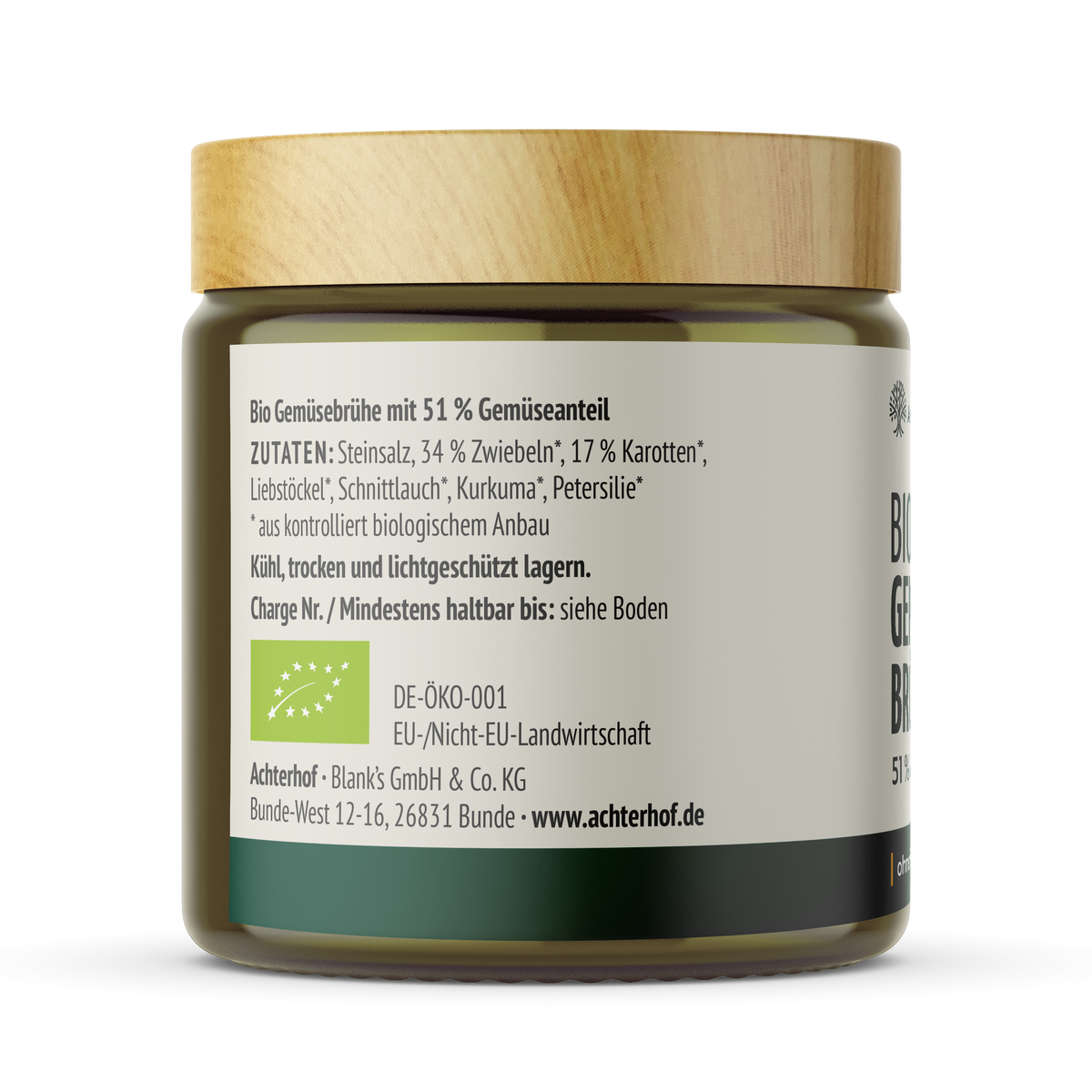 Bio Gemüsebrühe mit 51% Gemüseanteil (225g)