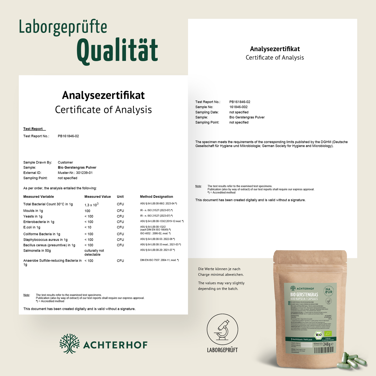 Gerstengras Kapseln Bio Nachfüllpack (400 Kapseln)
