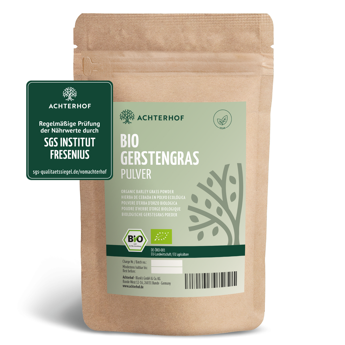 Gerstengras Pulver Bio (1000g)