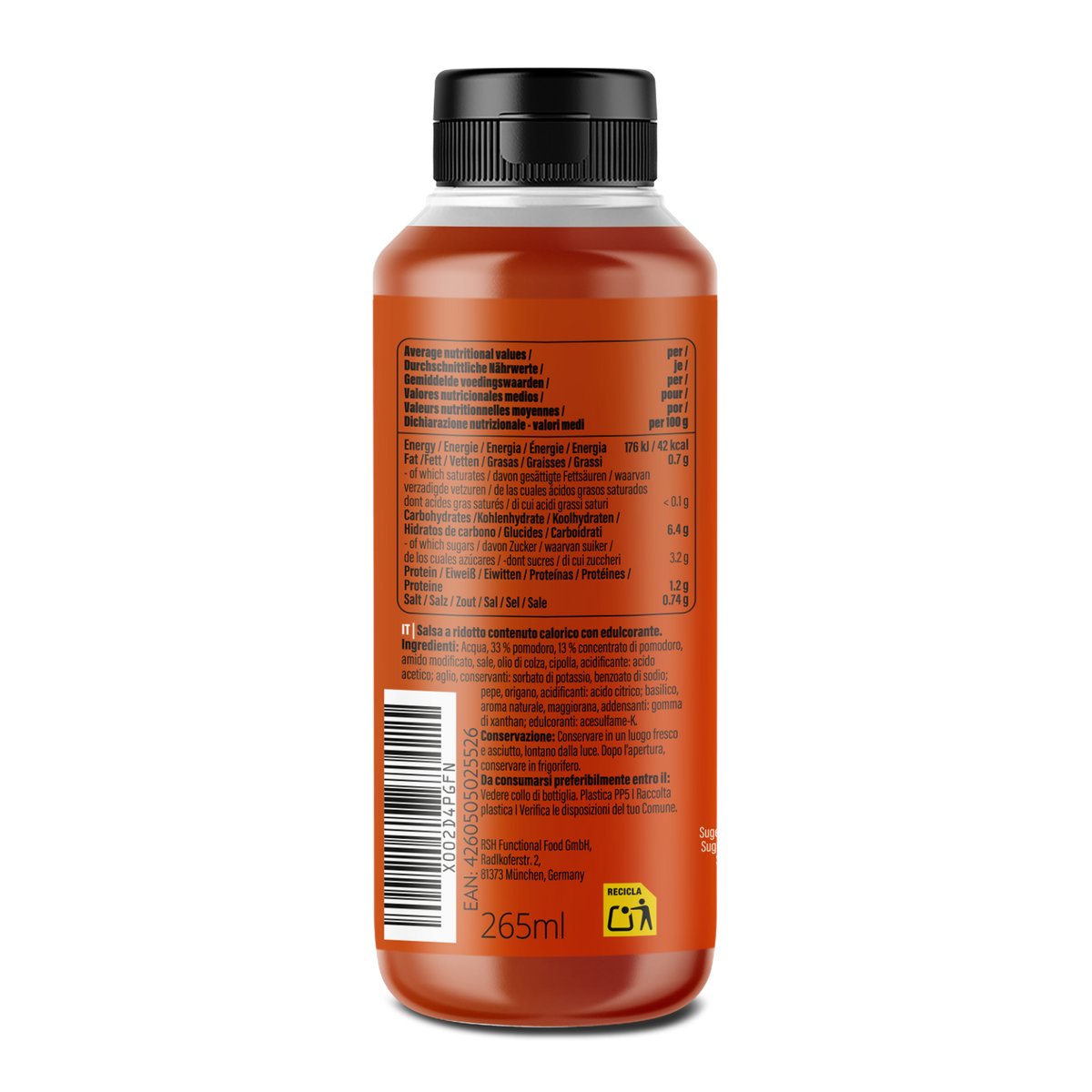 GymQueen Mamma Mia Zero Saucen (265ml) Bolognesesauce