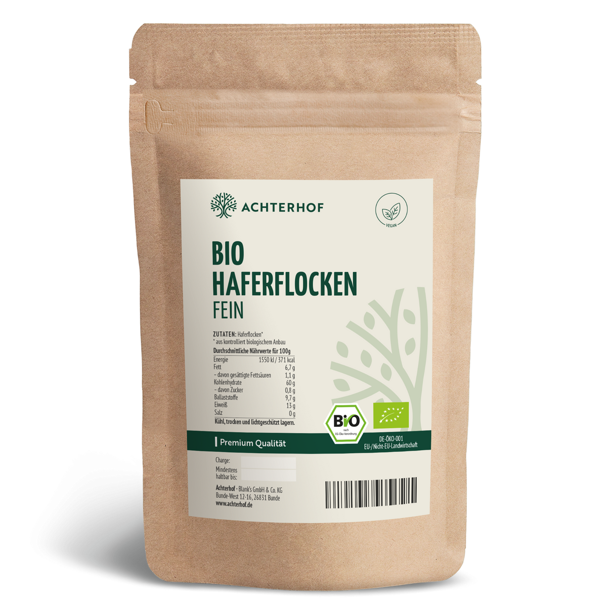 Bio Haferflocken fein (500g)