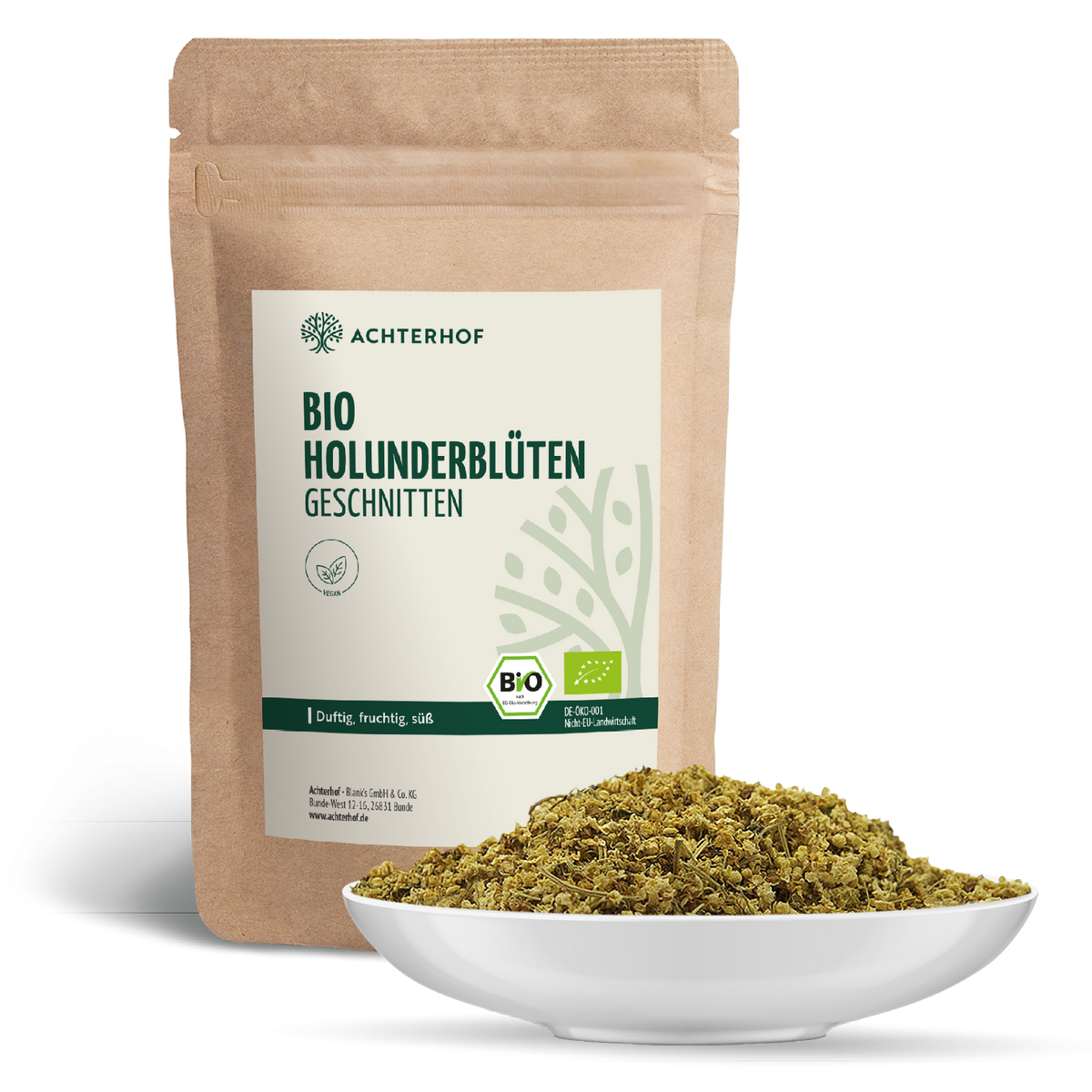 Holunderblüten geschnitten Bio (250g)