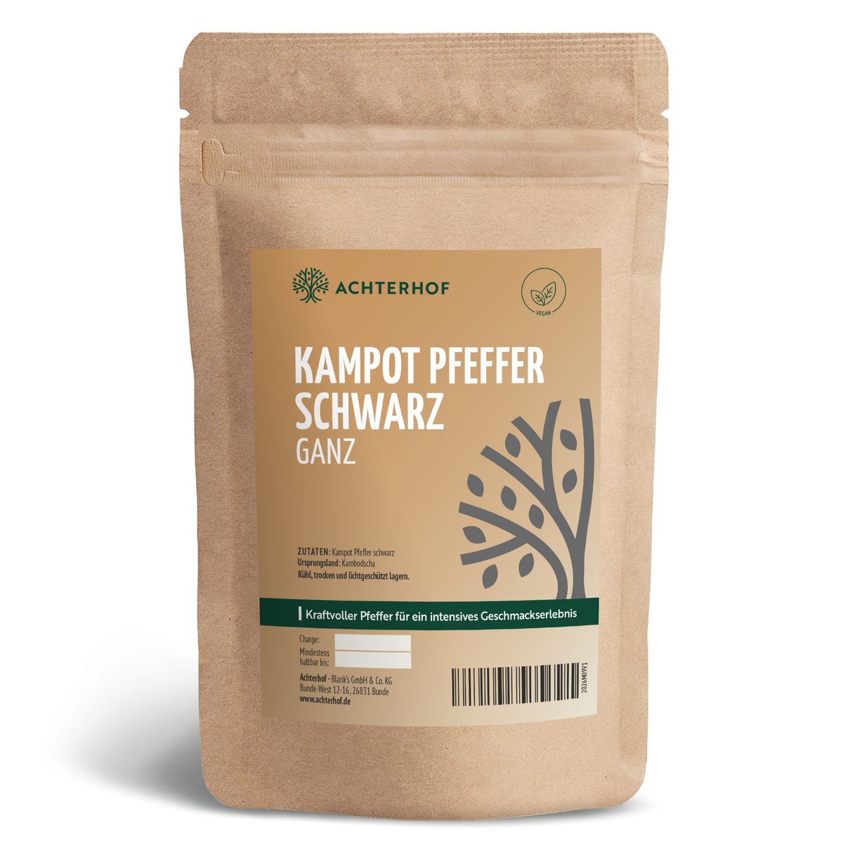 Kampot Pfeffer schwarz ganz (50g)