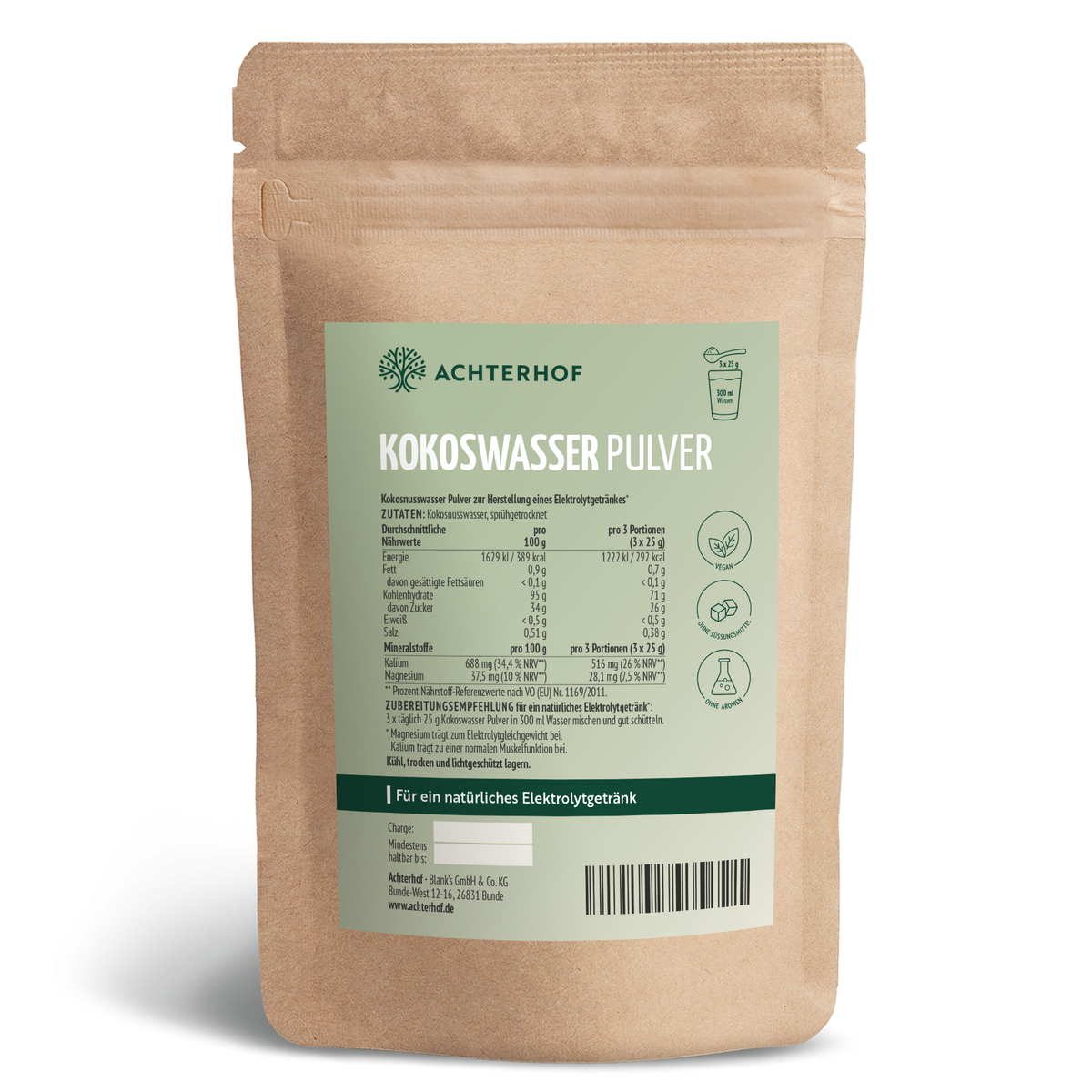 Kokoswasser Pulver (500g)