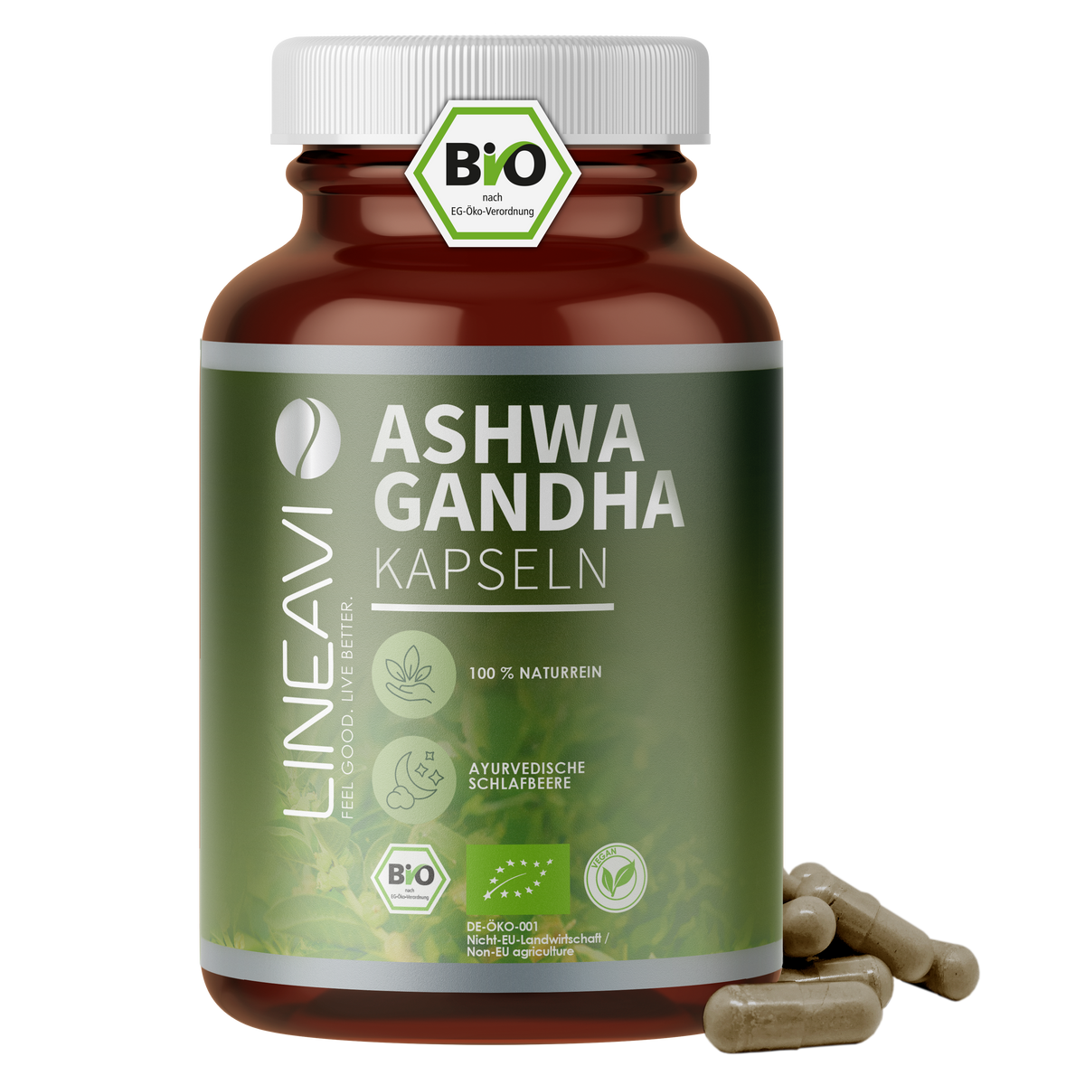 Doppelpack: Bio Ashwagandha Kapseln (2x150 Kapseln)