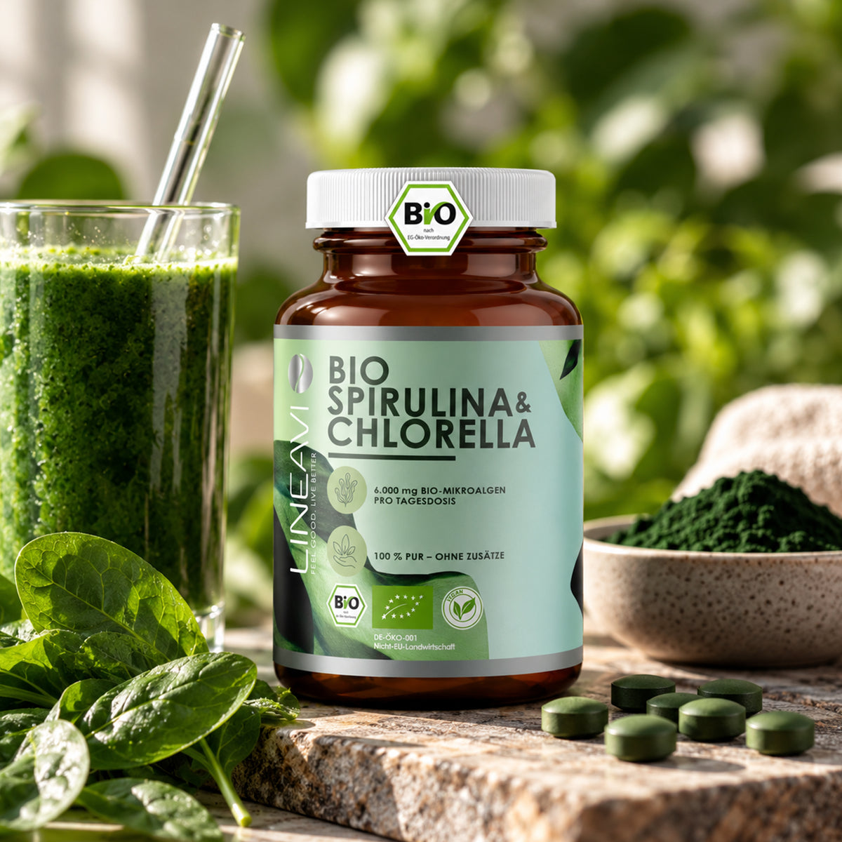 Bio Spirulina & Chlorella (400 Tabletten)