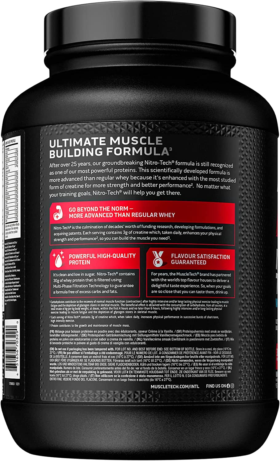 Nitro-Tech Performance Series (1800g) Vanilla Cream