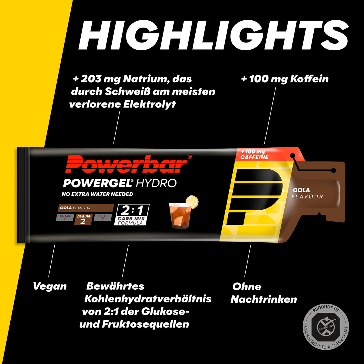 PowerGel Hydro (67g) Cola mit Koffein