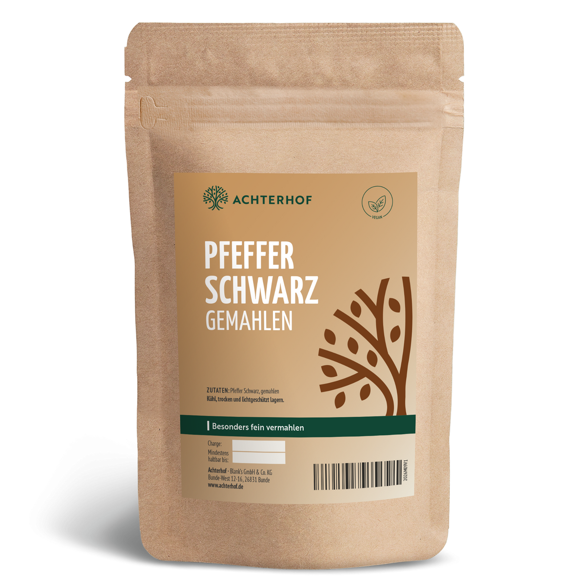 Pfeffer schwarz gemahlen (500g)