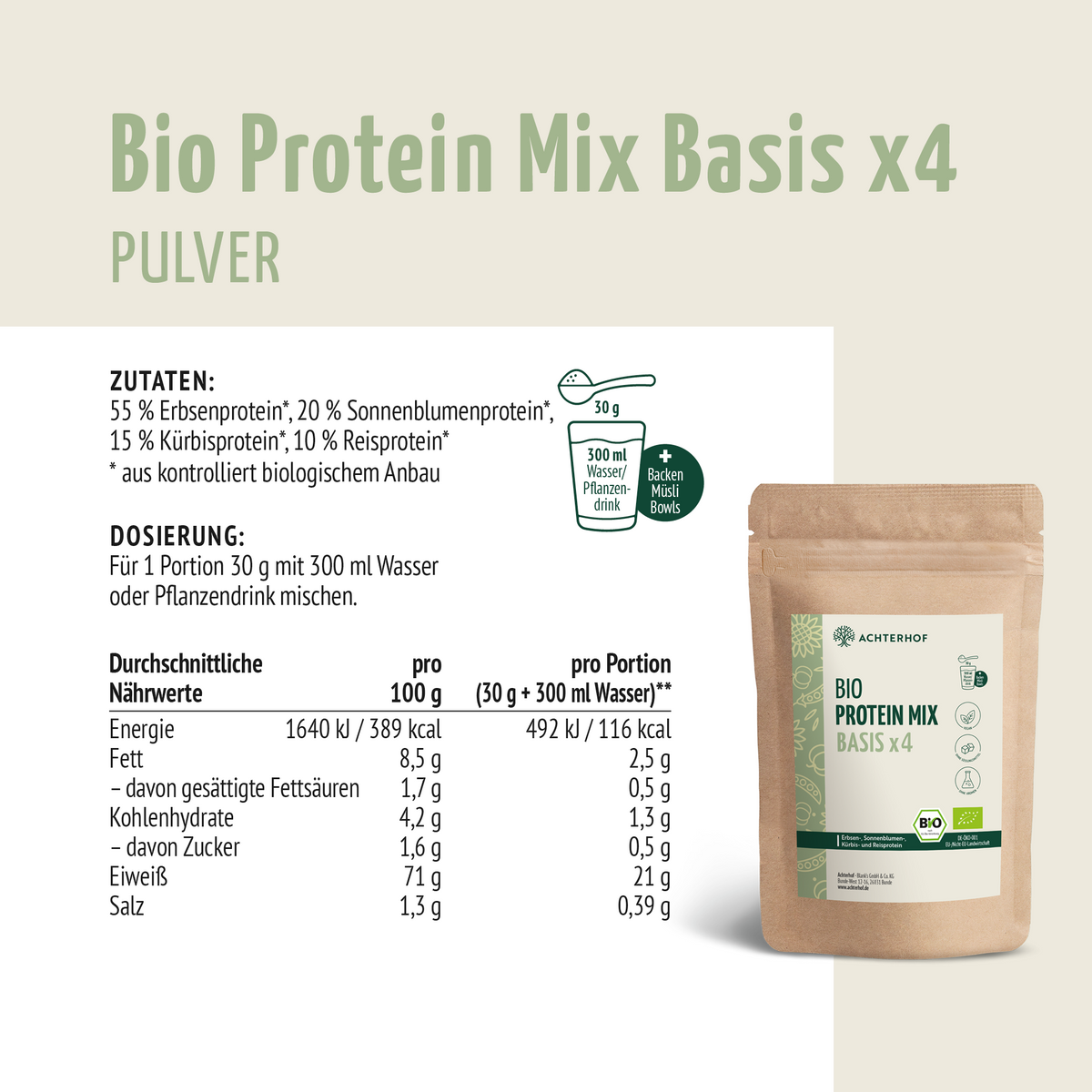Bio Protein Basis Mix x4 (250g)