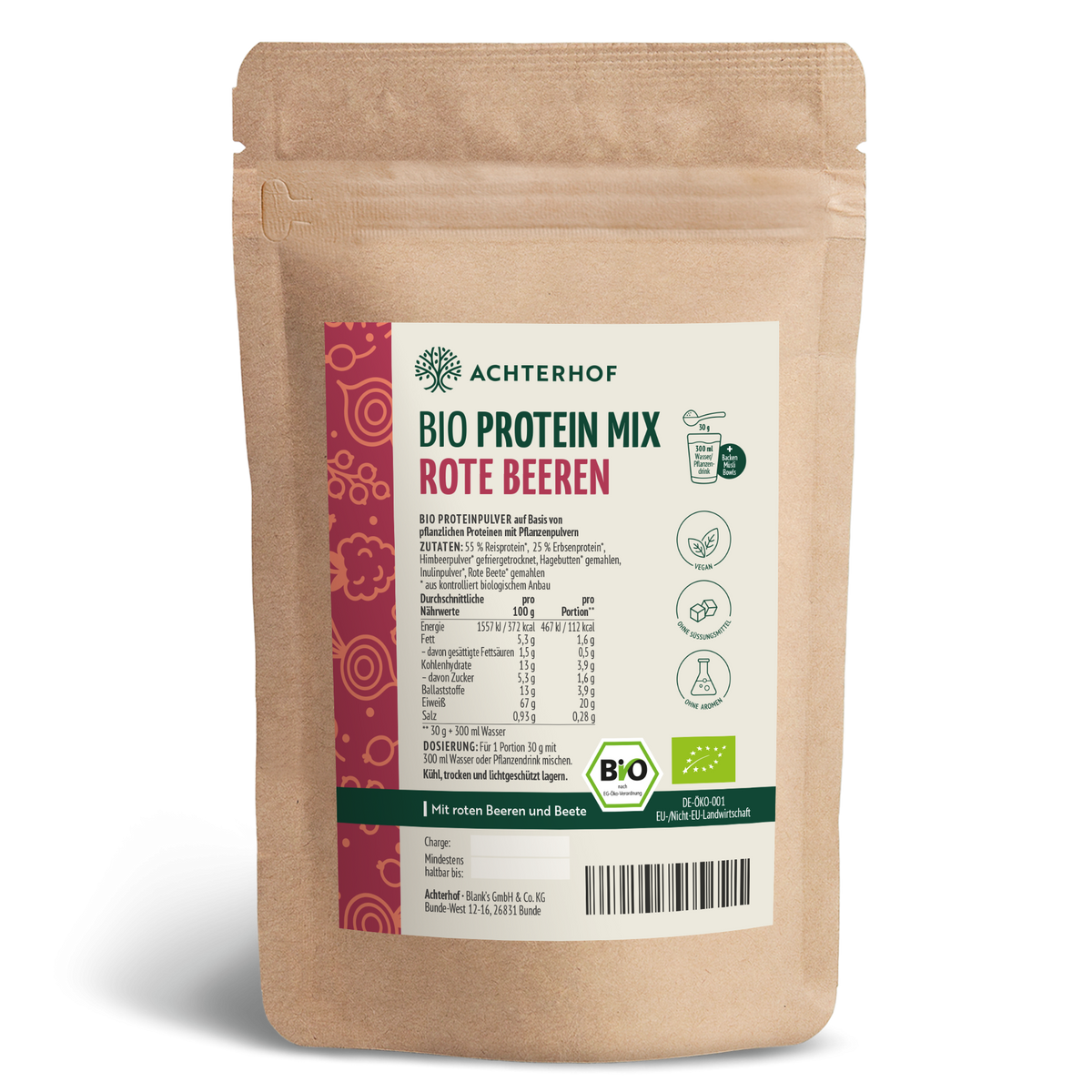 Bio Protein Mix rote Beeren (500g)