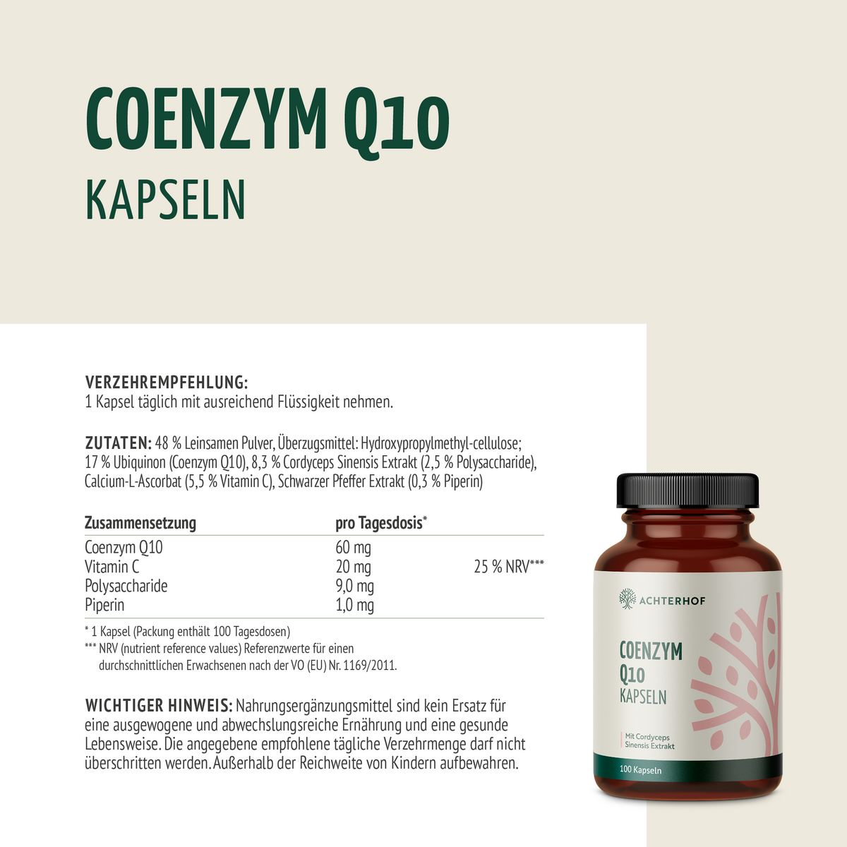 Coenzym Q10 (100 Kapseln)