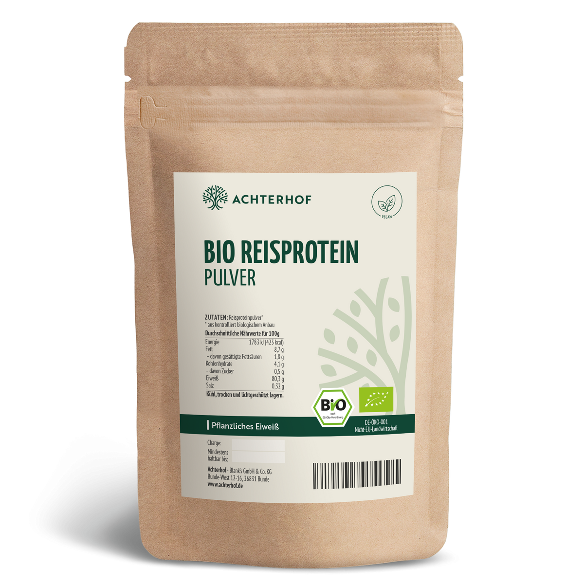 Bio Reisprotein Pulver (1000g)