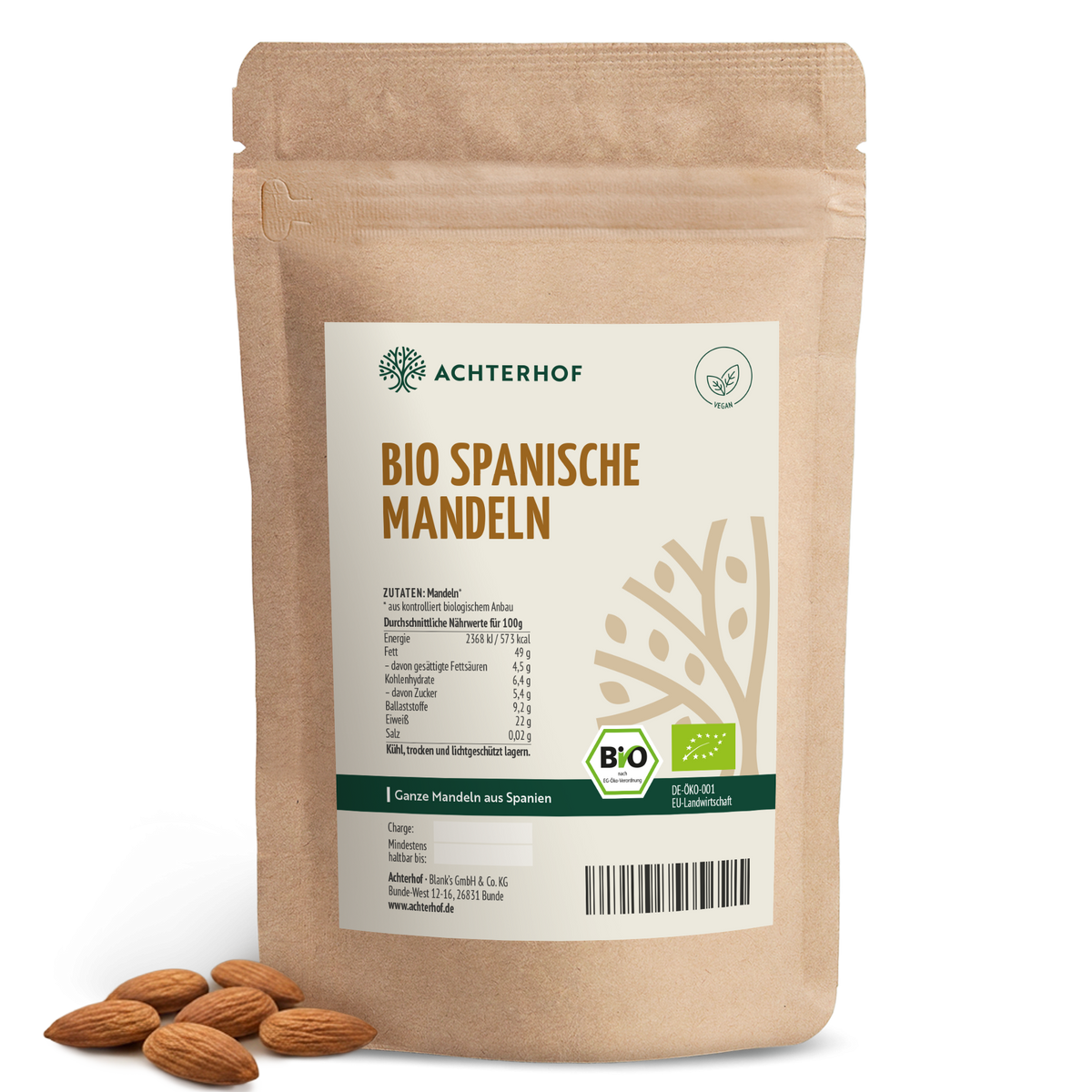 Bio spanische Mandeln (250g)
