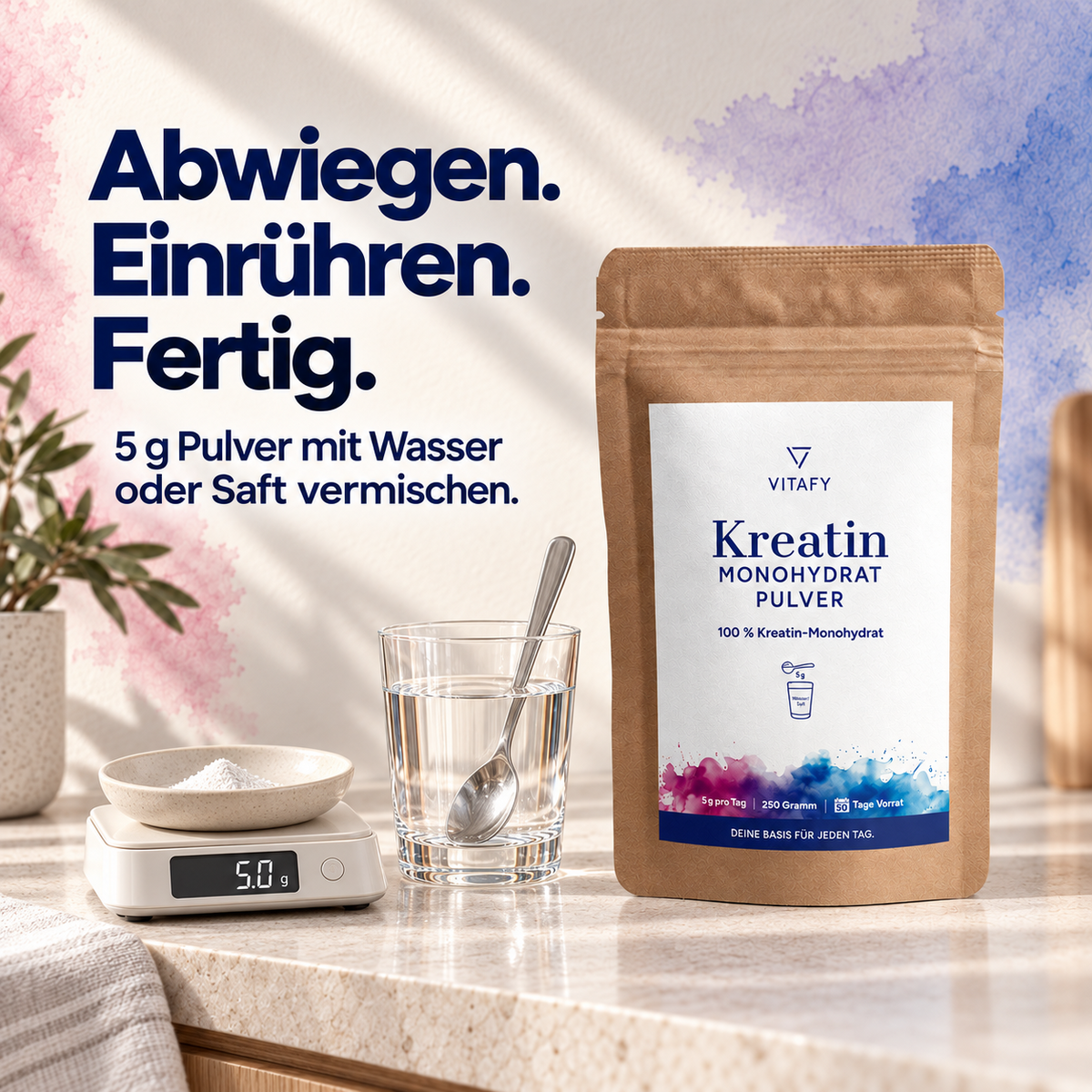 100% Kreatin Monohydrat Pulver (250g)
