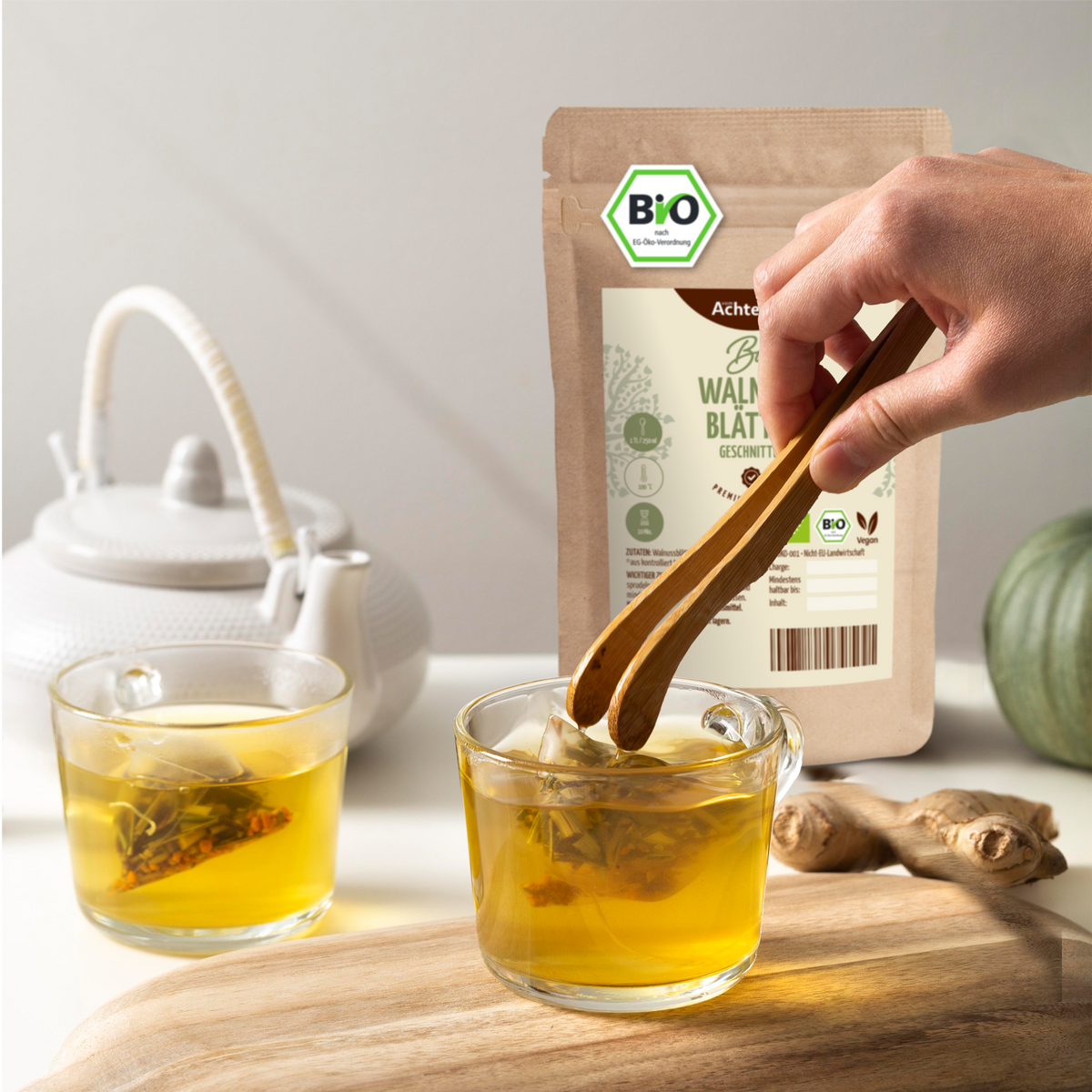 Walnussblätter geschnitten Bio (500g)