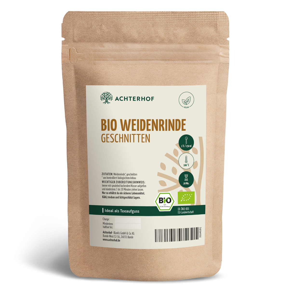 Weidenrinde geschnitten Bio (250g)
