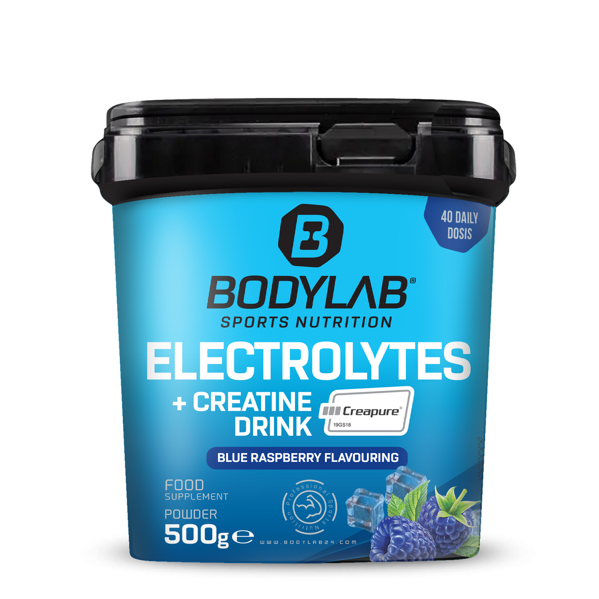 Electrolytes + Creatine Drink (500g) Blaue Himbeere