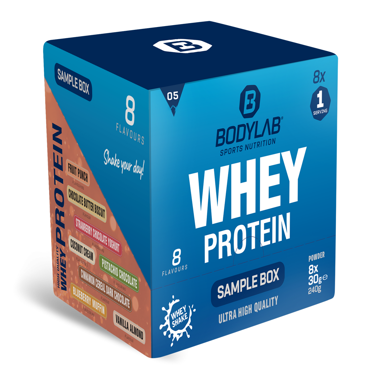 Whey Protein Probierboxen (8 Proben je 30g) Probierbox 5 (8x30g)