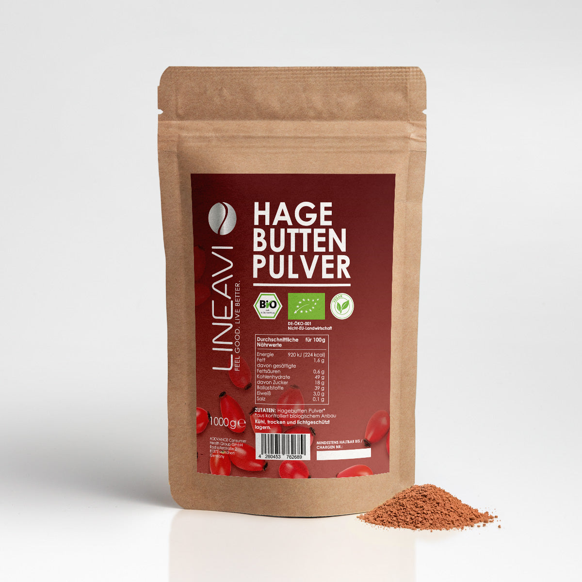 Bio Hagebuttenpulver (1000g)